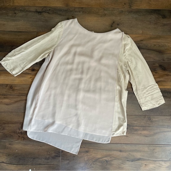 71 Stanton cream colored mid sleeve top- large​ - Picture 7 of 13